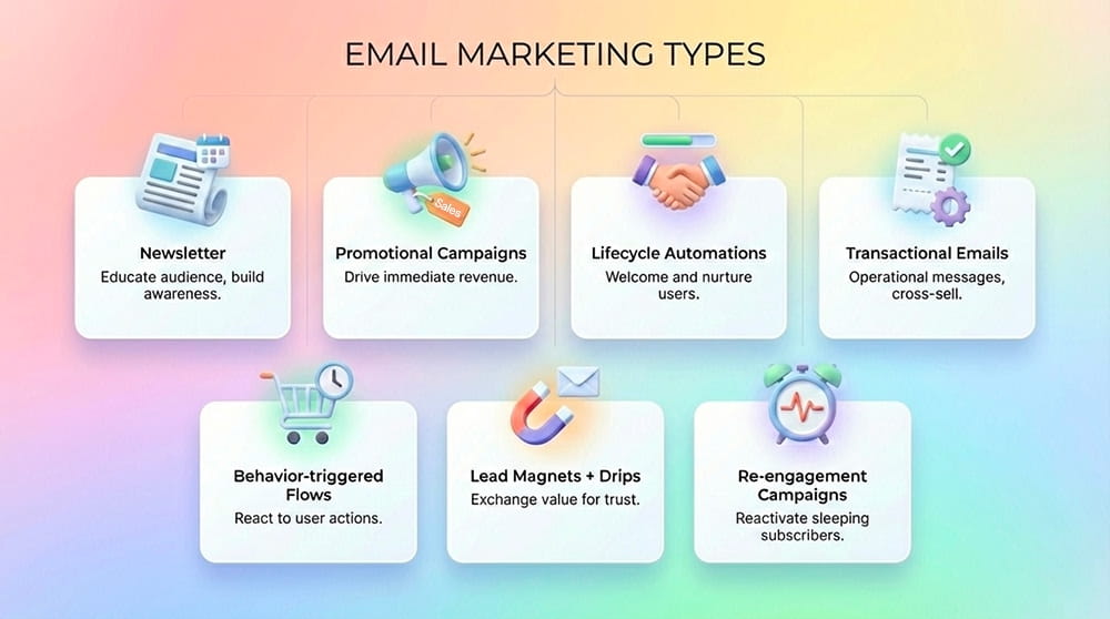 Types of email marketing